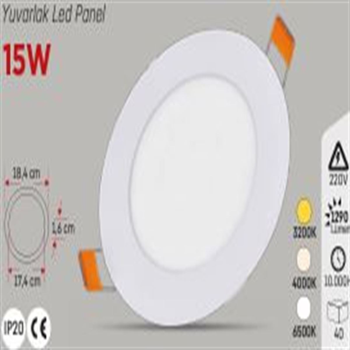 YCL EKO 15W.S.A.YUVARLAK PANEL G.IŞIĞI 1